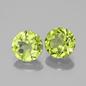 Pedras preciosas de peridoto verde natural de  ct, corte redondo, VVS-VS