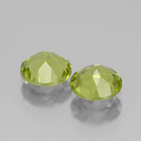 Pedras preciosas de peridoto verde natural de  ct, corte redondo, VVS-VS