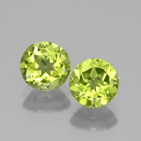 Pedras preciosas de peridoto verde natural de  ct, corte redondo, VS-SI