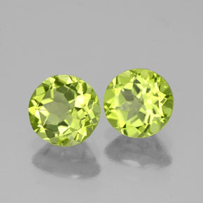 Pedras preciosas de peridoto verde natural de  ct, corte redondo, VS-SI