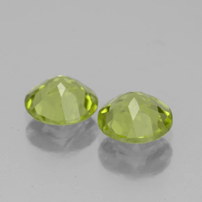 Pedras preciosas de peridoto verde natural de  ct, corte redondo, VS