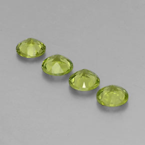 Pedras preciosas de peridoto verde natural de  ct, corte redondo, VS