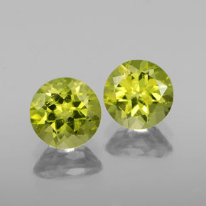 Pedras preciosas de peridoto verde natural de  ct, corte redondo, VS-SI