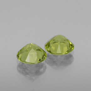 Pedras preciosas de peridoto verde natural de  ct, corte redondo, VS