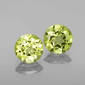 Pedras preciosas de peridoto verde natural de  ct, corte redondo, VS-SI