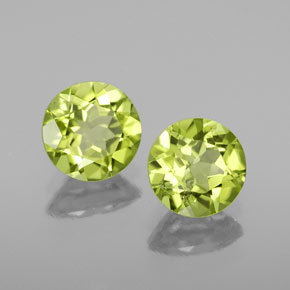 Pedras preciosas de peridoto verde natural de  ct, corte redondo, VS-SI