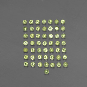 Pedras preciosas de peridoto verde natural de  ct, corte redondo, VVS-VS