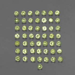 Pedras preciosas de peridoto verde natural de  ct, corte redondo, VVS-VS