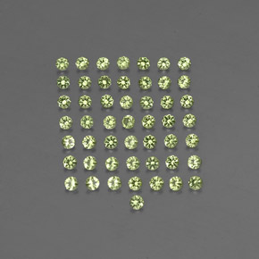 Pedras preciosas de peridoto verde natural de  ct, corte redondo, VVS-VS