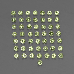 Pedras preciosas de peridoto verde natural de  ct, corte redondo, VVS-VS