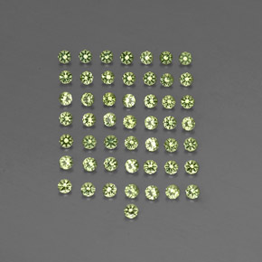 Pedras preciosas de peridoto verde natural de  ct, corte redondo, VVS-VS