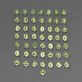 Pedras preciosas de peridoto verde natural de  ct, corte redondo, VVS-VS