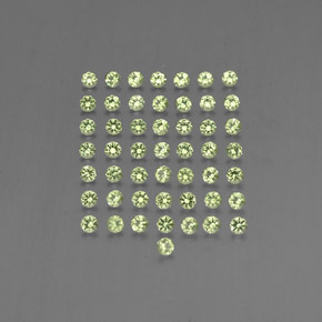 Pedras preciosas de peridoto verde natural de  ct, corte redondo, VVS-VS