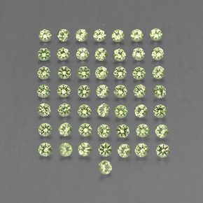 Pedras preciosas de peridoto verde natural de  ct, corte redondo, VVS-VS