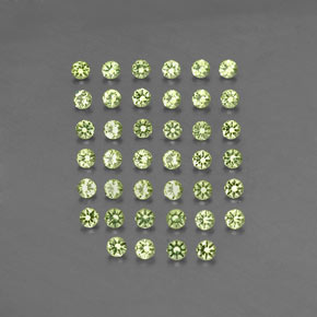 Pedras preciosas de peridoto verde natural de  ct, corte redondo, VVS-VS