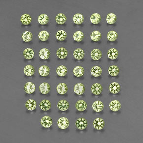 Pedras preciosas de peridoto verde natural de  ct, corte redondo, VVS-VS