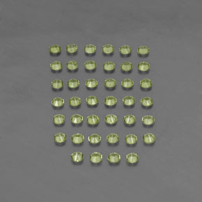 Pedras preciosas de peridoto verde natural de  ct, corte redondo, VVS-VS