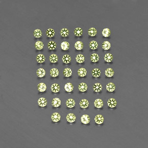 Pedras preciosas de peridoto verde natural de  ct, corte redondo, VVS-VS