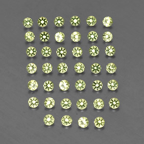 Pedras preciosas de peridoto verde natural de  ct, corte redondo, VVS-VS
