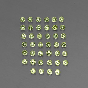 Pedras preciosas de peridoto verde natural de  ct, corte redondo, VVS-VS