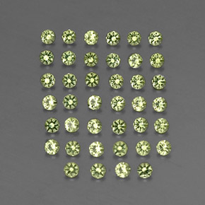 Pedras preciosas de peridoto verde natural de  ct, corte redondo, VVS-VS