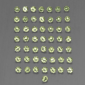 Pedras preciosas de peridoto verde natural de  ct, corte redondo, VVS-VS