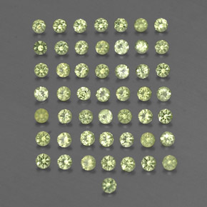 Pedras preciosas de peridoto verde natural de  ct, corte redondo, VVS-VS