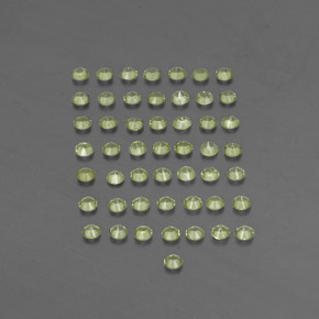 Pedras preciosas de peridoto verde natural de  ct, corte redondo, VVS-VS