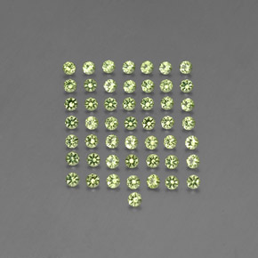 Pedras preciosas de peridoto verde natural de  ct, corte redondo, VVS-VS
