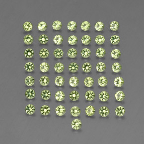 Pedras preciosas de peridoto verde natural de  ct, corte redondo, VVS-VS