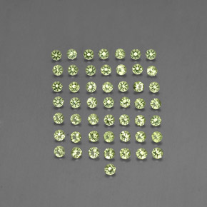 Pedras preciosas de peridoto verde natural de  ct, corte redondo, VVS-VS