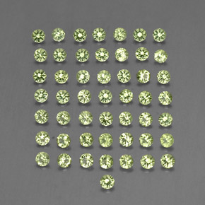 Pedras preciosas de peridoto verde natural de  ct, corte redondo, VVS-VS