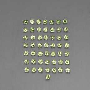 Pedras preciosas de peridoto verde natural de  ct, corte redondo, VVS-VS