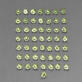 Pedras preciosas de peridoto verde natural de  ct, corte redondo, VVS-VS