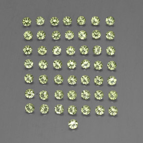 Pedras preciosas de peridoto verde natural de  ct, corte redondo, VVS-VS