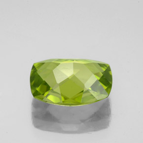 Peridoto verde natural 3,48ct, almofada cortada, VS-SI