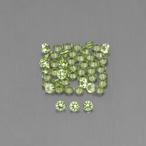 Pedras preciosas de peridoto verde natural de  ct, corte redondo, VVS-VS