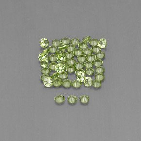 Pedras preciosas de peridoto verde natural de  ct, corte redondo, VVS-VS