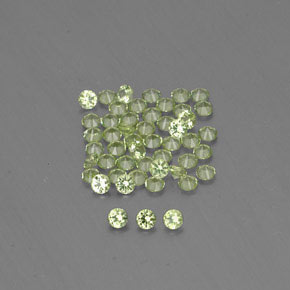 Pedras preciosas de peridoto verde natural de  ct, corte redondo, VVS-VS