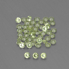 Pedras preciosas de peridoto verde natural de  ct, corte redondo, VVS-VS