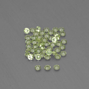 Pedras preciosas de peridoto verde natural de  ct, corte redondo, VVS-VS