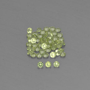 Pedras preciosas de peridoto verde natural de  ct, corte redondo, VVS-VS