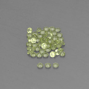 Pedras preciosas de peridoto verde natural de  ct, corte redondo, VVS-VS