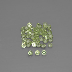 Pedras preciosas de peridoto verde natural de  ct, corte redondo, VVS-VS