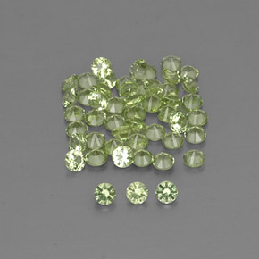 Pedras preciosas de peridoto verde natural de  ct, corte redondo, VVS-VS
