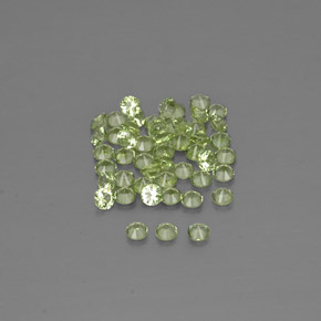 Pedras preciosas de peridoto verde natural de  ct, corte redondo, VVS-VS