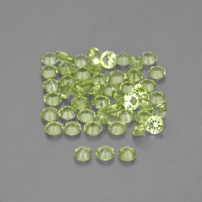 Pedras preciosas de peridoto verde natural de  ct, corte redondo, VVS-VS