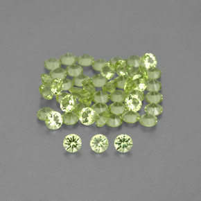 Pedras preciosas de peridoto verde natural de  ct, corte redondo, VVS-VS