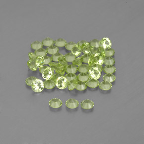 Pedras preciosas de peridoto verde natural de  ct, corte redondo, VVS-VS