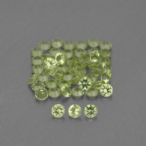 Pedras preciosas de peridoto verde natural de  ct, corte redondo, VVS-VS